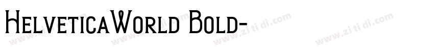 HelveticaWorld Bold字体转换